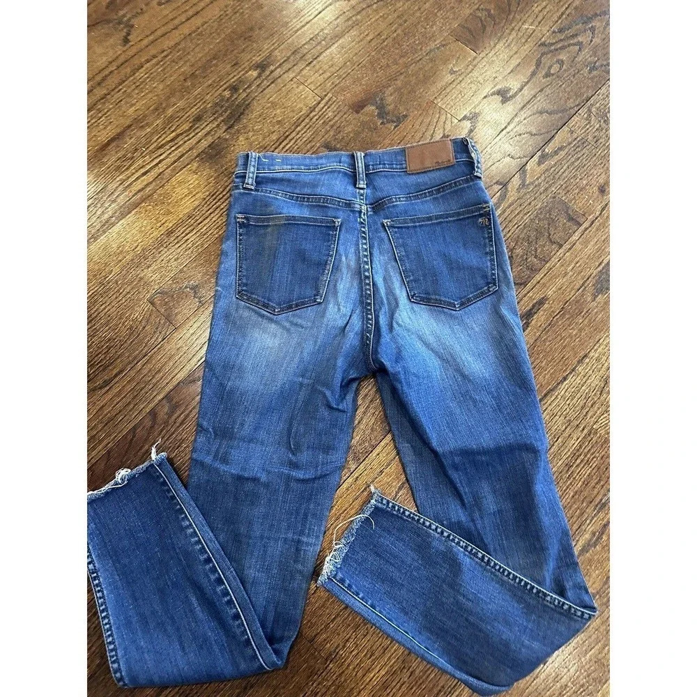 Madewell 10" High Rise Skinny Crop Jeans in‎ Hanna Wash women's size 25 D0008 - Picture 9 of 11
